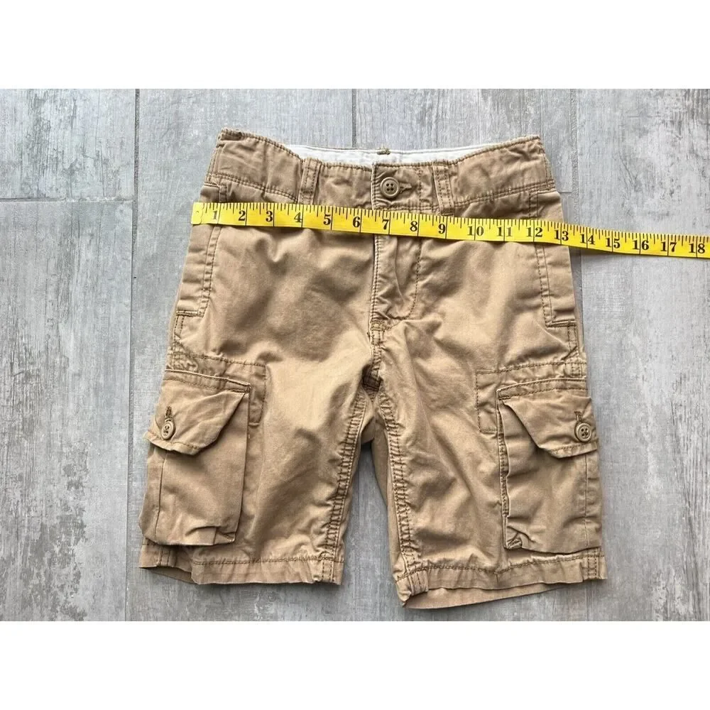 Gap Kids Boys Cargo Shorts Khaki Camel Chino Tan Everyday Casual 6 Regular